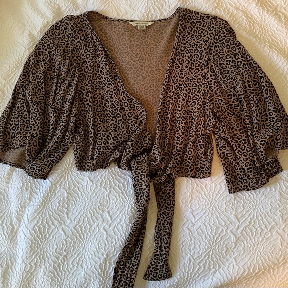 American Eagle Tie Front Top
